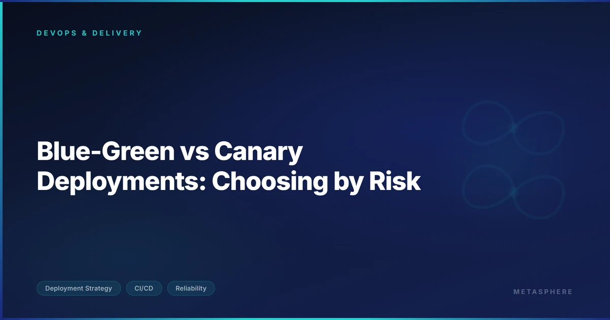 Blue-Green vs Canary Deployments: Choosing by Risk | Metasphere