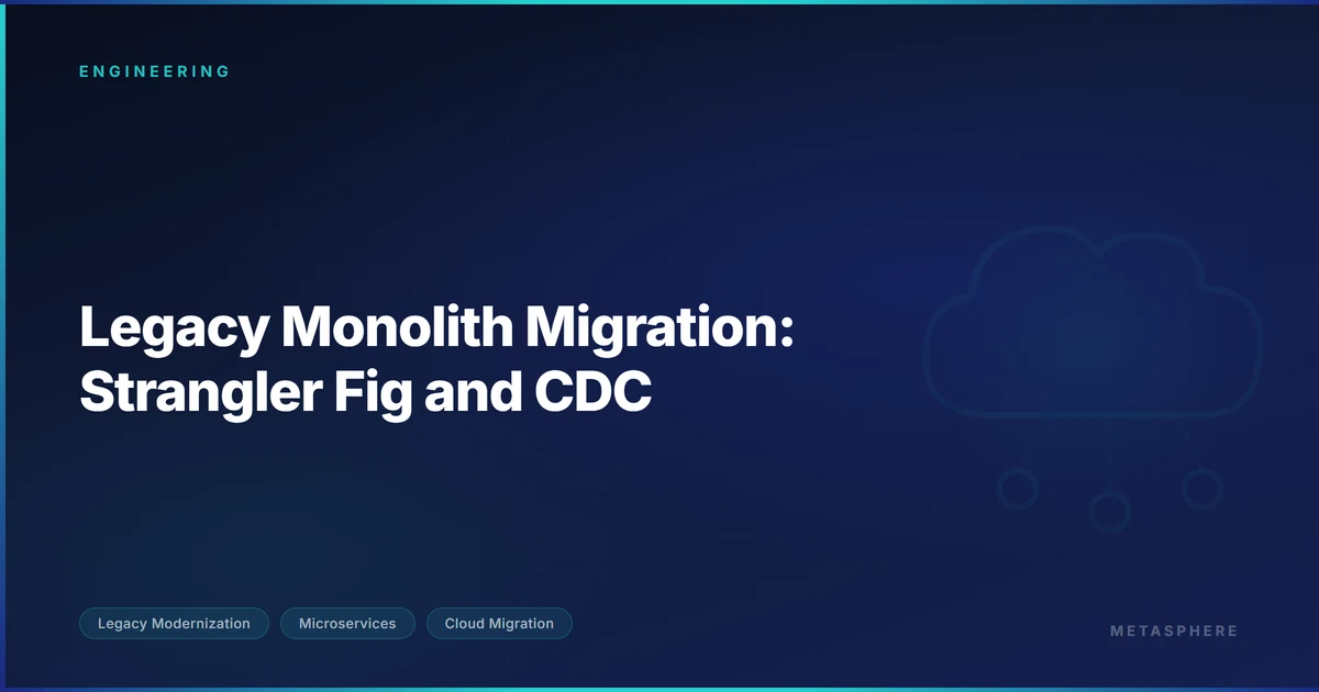 Legacy Monolith Migration: Strangler Fig and CDC | Metasphere